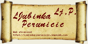 LJubinka Peruničić vizit kartica